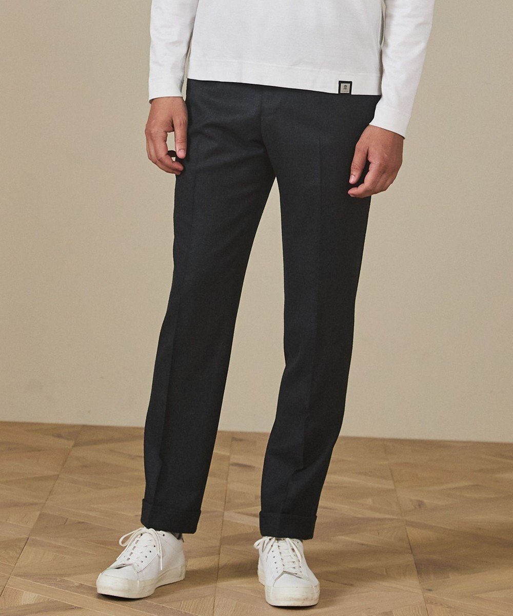 【五大陸/gotairiku / MEN】の【保温性/ストレッチ/シワになりにくい】サキソニーストレッチパンツ_ノータック(25年モデル) インテリア・キッズ・メンズ・レディースファッション・服の通販 founy(ファニー) 　ファッション　Fashion　メンズファッション　Fashion for Men　ボトムス　Bottoms　ストレッチ　Stretch, Stretchy Fabric　テーパード　Tapered, Tapered Pants　レギュラー　Regular, Standard Fit　人気　Popular, Best Seller　冬　Winter / This Winter　A/W・秋冬　Autumn/Winter　グレー系|ID: prp329100004863650 ipo3291000000036176539