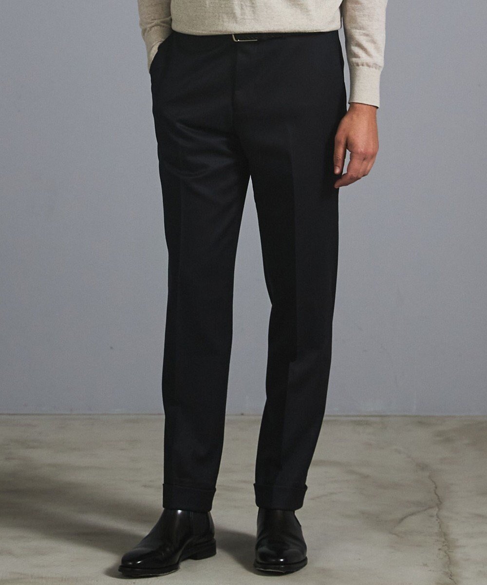 【五大陸/gotairiku / MEN】の【保温性/ストレッチ/シワになりにくい】サキソニーストレッチパンツ_ノータック(25年モデル) インテリア・キッズ・メンズ・レディースファッション・服の通販 founy(ファニー) 　ファッション　Fashion　メンズファッション　Fashion for Men　ボトムス　Bottoms　ストレッチ　Stretch, Stretchy Fabric　テーパード　Tapered, Tapered Pants　レギュラー　Regular, Standard Fit　人気　Popular, Best Seller　冬　Winter / This Winter　A/W・秋冬　Autumn/Winter　ブラック系8|ID: prp329100004863650 ipo3291000000036176542