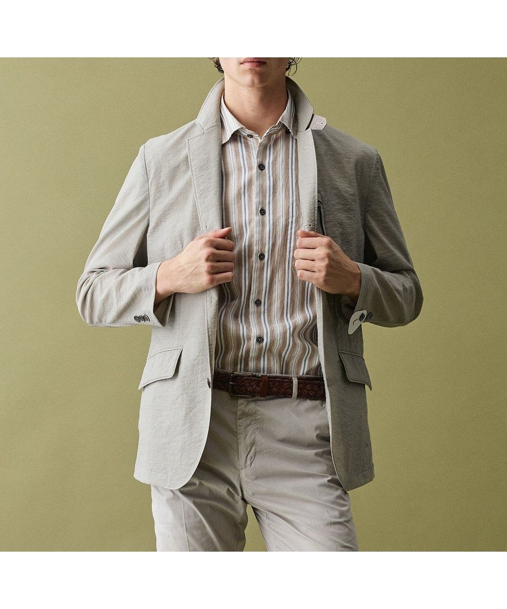 【ジョセフ アブード/JOSEPH ABBOUD / MEN】の【ストレッチ/7ポケット】ハイパワーピケストレッチアクティブレジャー ジャケット 26SSモデル インテリア・キッズ・メンズ・レディースファッション・服の通販 founy(ファニー) 　ファッション　Fashion　メンズファッション　Fashion for Men　アウター　Men's Coats Outerwear　ブルゾンジャケット / カジュアルアウター　Bomber Jackets & Blousons　春　Spring　軽量　Lightweight, Ultra Light　ジャケット　Jacket, Outerwear　ストレッチ　Stretch, Stretchy Fabric　ブルゾン　Blouson, Bomber Jacket　プリント　Print, Printed Pattern　ポケット　Pocket, Pocket Detail　S/S・春夏　SS, Spring/Summer, Warm Season　おすすめ　Recommended / Our Picks　夏　Summer　旅行　Travel　2026年　2026　ベージュ系|ID: prp329100004863654 ipo3291000000036176663