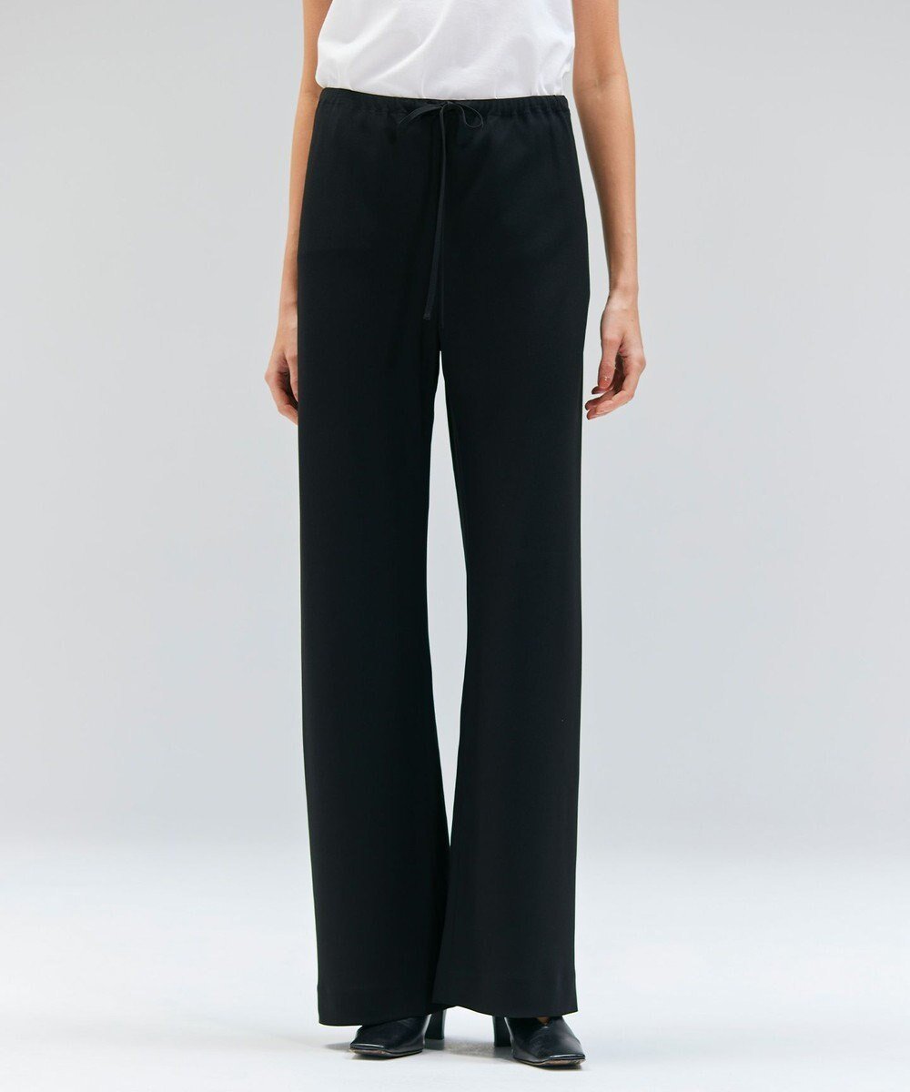 【ベイジ,/BEIGE,】の【洗える・STORY 10月号掲載】FLEUR / ウエストゴムイージーワイドパンツ インテリア・キッズ・メンズ・レディースファッション・服の通販 founy(ファニー) 　雑誌掲載アイテム　Magazine Picks & Fashion Features　ファッション雑誌　Fashion Magazines　ストーリィ　STORY　ファッション　Fashion　レディースファッション　Fashion for Women　パンツ　Pants & Trousers　オケージョン　Occasion Wear　春　Spring　洗える　Machine Washable　10月号　October Issue　サテン　Satin, Glossy Fabric　ストレッチ　Stretch, Stretchy Fabric　雑誌　Magazine, Fashion Magazine　とろみ　Fluid, Flowy Fabric　定番　Standard, Basic Item　ロング　Long, Long-Length　ワイド　Wide, Wide Fit　A/W・秋冬　Autumn/Winter　S/S・春夏　SS, Spring/Summer, Warm Season　夏　Summer　エレガント 上品　Elegant　Black|ID: prp329100004863660 ipo3291000000036176860