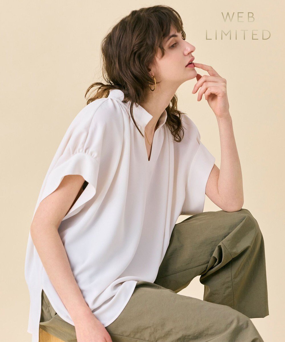 【ベイジ,/BEIGE,】の【WEB限定・洗える】CELOSIA / スキッパーブラウス 人気、トレンドファッション・服の通販 founy(ファニー) 　ファッション　Fashion　レディースファッション　Fashion for Women　トップス・カットソー　Cut & Sew Tops　シャツ・ブラウス・オフィスカジュアル　Elegant Blouses & Button-Ups　スキッパー　Skipper, Open Collar　夏　Summer　春　Spring　S/S・春夏　SS, Spring/Summer, Warm Season　洗える　Machine Washable　 other-1|ID: prp329100004863665 ipo3291000000036176965