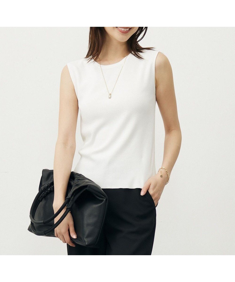 【ジェイ プレス/J.PRESS】の【WEB限定カラーあり・洗える】FINE SLEEVELESS ニット タンクトップ インテリア・キッズ・メンズ・レディースファッション・服の通販 founy(ファニー) 　ファッション　Fashion　レディースファッション　Fashion for Women　トップス・カットソー　Cut & Sew Tops　ニット　Knit Tops & Sweaters　インナー　Innerwear　カーディガン　Cardigan, Knitwear　ジャケット　Jacket, Outerwear　タンク　Tank Top, Sleeveless Top　エレガント 上品　Elegant　夏　Summer　春　Spring　S/S・春夏　SS, Spring/Summer, Warm Season　洗える　Machine Washable　オフ系|ID: prp329100004863682 ipo3291000000036177335