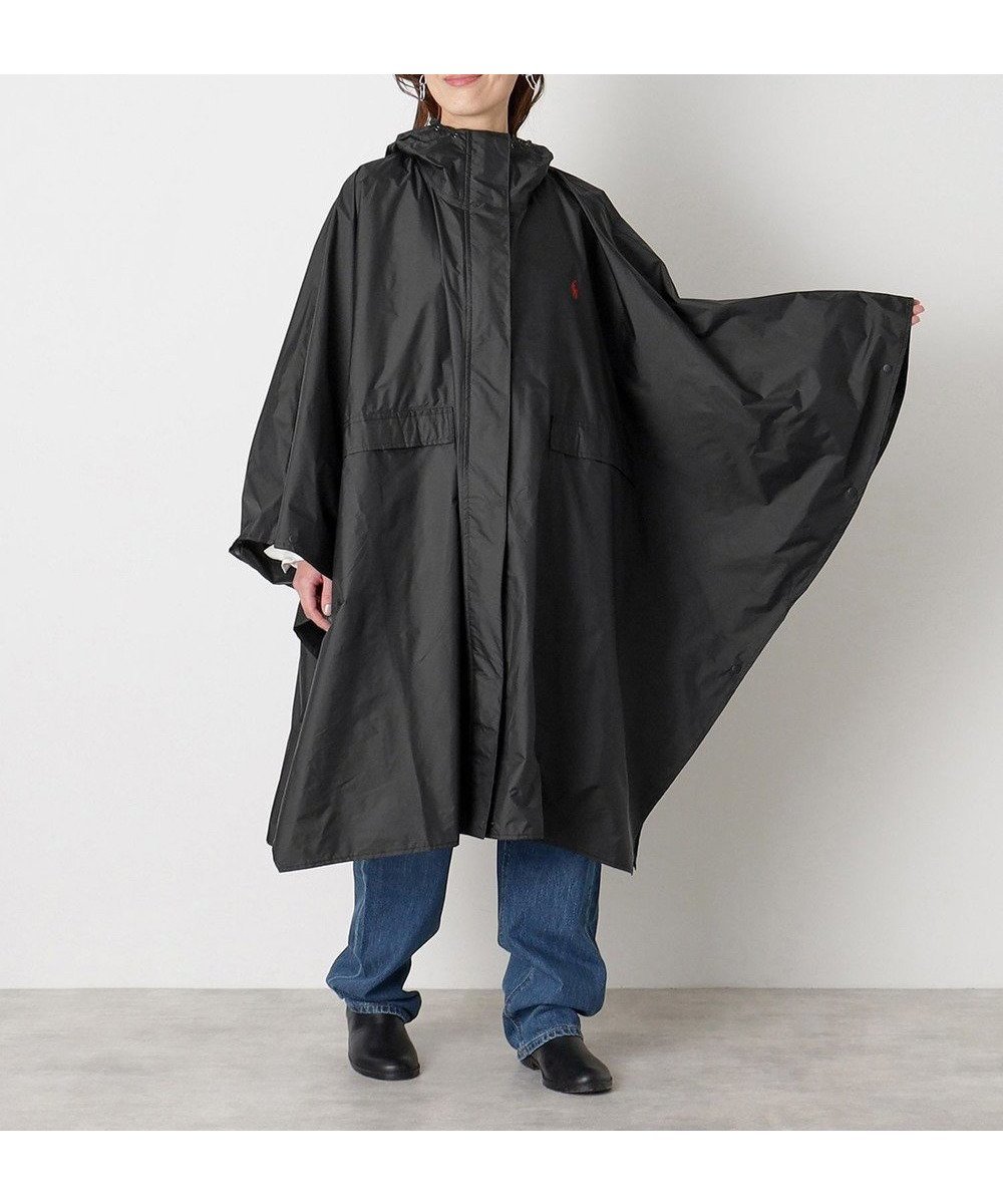 【ムーンバット/MOONBAT】のPOLO RALPH LAUREN(ポロ ラルフローレン) ポロポニー ポケッタブル レインポンチョ レインコート 無地 フード 収納袋 ロゴ入 レディース インテリア・キッズ・メンズ・レディースファッション・服の通販 founy(ファニー) 　ファッション　Fashion　レディースファッション　Fashion for Women　アウター　Coat / Outerwear Collection　コート・ロングコート・ピーコート　Long Coats, Peacoats & More　ポンチョ・ケープコート　Ponchos & Capes　コンパクト　Compact, Small Size　シューズ　Shoes, Footwear　シンプル　Simple, Minimal　フラット　Flat, Flat Shoes　ボックス　Boxy, Box Shape　ポンチョ　Poncho, Cape Style　ラップ　Wrap, Wrap Design　ワンポイント　One Point, Statement Accent　無地　Plain, Solid Color　ブラック|ID: prp329100004863683 ipo3291000000036177358
