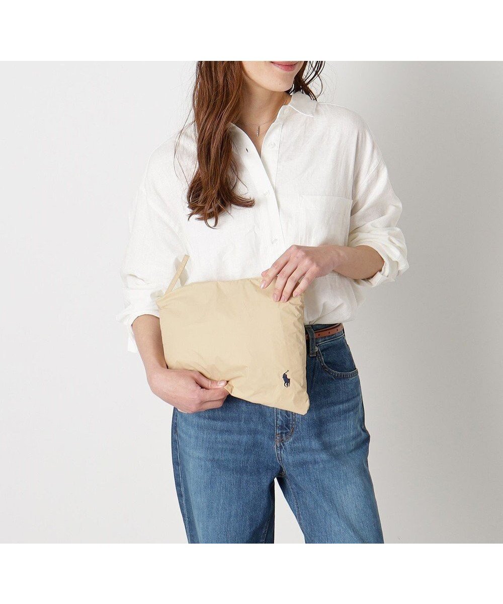【ムーンバット/MOONBAT】のPOLO RALPH LAUREN(ポロ ラルフローレン) ポロポニー ポケッタブル レインポンチョ レインコート 無地 フード 収納袋 ロゴ入 レディース インテリア・キッズ・メンズ・レディースファッション・服の通販 founy(ファニー) 　ファッション　Fashion　レディースファッション　Fashion for Women　アウター　Coat / Outerwear Collection　コート・ロングコート・ピーコート　Long Coats, Peacoats & More　ポンチョ・ケープコート　Ponchos & Capes　コンパクト　Compact, Small Size　シューズ　Shoes, Footwear　シンプル　Simple, Minimal　フラット　Flat, Flat Shoes　ボックス　Boxy, Box Shape　ポンチョ　Poncho, Cape Style　ラップ　Wrap, Wrap Design　ワンポイント　One Point, Statement Accent　無地　Plain, Solid Color　ベージュ|ID: prp329100004863683 ipo3291000000036177360