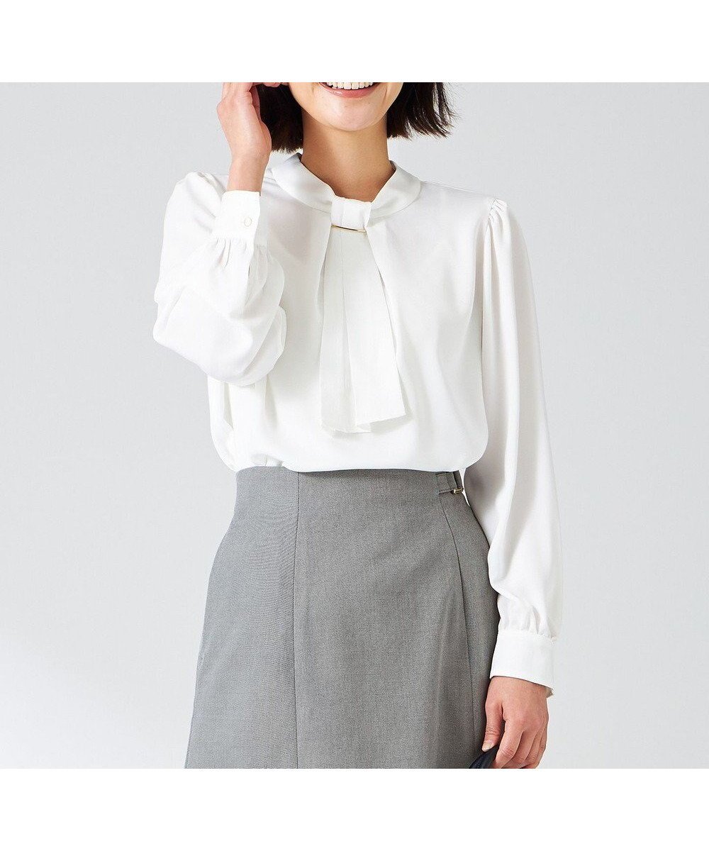 【エニィ スィス/any SiS】の【洗える】4WAYボウタイ ブラウス インテリア・キッズ・メンズ・レディースファッション・服の通販 founy(ファニー) 　ファッション　Fashion　レディースファッション　Fashion for Women　トップス・カットソー　Cut & Sew Tops　シャツ・ブラウス・オフィスカジュアル　Elegant Blouses & Button-Ups　エレガント 上品　Elegant　サテン　Satin, Glossy Fabric　シンプル　Simple, Minimal　フロント　Front, Front Design　新作・新入荷　New Arrivals / New In　洗える　Machine Washable　A/W・秋冬　Autumn/Winter　ビジネス 仕事 通勤　Business / Work / Commuting　オフ|ID: prp329100004863688 ipo3291000000036177466