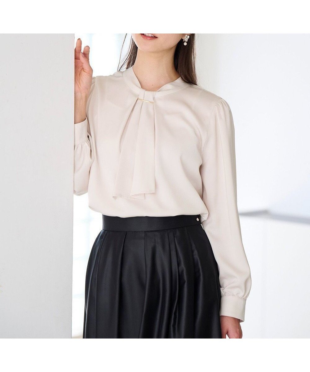 【エニィ スィス/any SiS】の【洗える】4WAYボウタイ ブラウス インテリア・キッズ・メンズ・レディースファッション・服の通販 founy(ファニー) 　ファッション　Fashion　レディースファッション　Fashion for Women　トップス・カットソー　Cut & Sew Tops　シャツ・ブラウス・オフィスカジュアル　Elegant Blouses & Button-Ups　エレガント 上品　Elegant　サテン　Satin, Glossy Fabric　シンプル　Simple, Minimal　フロント　Front, Front Design　新作・新入荷　New Arrivals / New In　洗える　Machine Washable　A/W・秋冬　Autumn/Winter　ビジネス 仕事 通勤　Business / Work / Commuting　アイボリー系|ID: prp329100004863688 ipo3291000000036177467