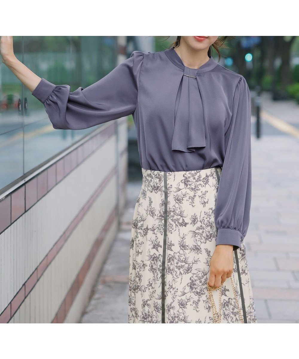 【エニィ スィス/any SiS】の【洗える】4WAYボウタイ ブラウス インテリア・キッズ・メンズ・レディースファッション・服の通販 founy(ファニー) 　ファッション　Fashion　レディースファッション　Fashion for Women　トップス・カットソー　Cut & Sew Tops　シャツ・ブラウス・オフィスカジュアル　Elegant Blouses & Button-Ups　エレガント 上品　Elegant　サテン　Satin, Glossy Fabric　シンプル　Simple, Minimal　フロント　Front, Front Design　新作・新入荷　New Arrivals / New In　洗える　Machine Washable　A/W・秋冬　Autumn/Winter　ビジネス 仕事 通勤　Business / Work / Commuting　ブルー系|ID: prp329100004863688 ipo3291000000036177469