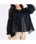 【フェルゥ/Feroux】のダブルリボンシアー ブラウス 人気、トレンドファッション・服の通販 founy(ファニー) ファッション Fashion レディースファッション Fashion for Women トップス・カットソー Cut & Sew Tops シャツ・ブラウス・オフィスカジュアル Elegant Blouses & Button-Ups キャミソール Camisole, Spaghetti Strap Top シャーリング Shirring, Ruched デニム Denim, Jeans Material フロント Front, Front Design リゾート Resort, Vacation Style リボン Ribbon, Bow リラックス Relax, Relaxed Fit 夏 Summer 春 Spring S/S・春夏 SS, Spring/Summer, Warm Season 長袖 Long Sleeve, Full Sleeve thumbnail ブラック系|ID: prp329100004863694 ipo3291000000036177645