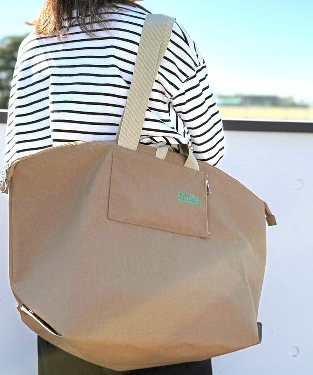 【ルートート/ROOTOTE】の1097【簡易保冷】PT.サーモキーパーバレル.ベーシック-C インテリア・キッズ・メンズ・レディースファッション・服の通販 founy(ファニー) 　ファッション　Fashion　レディースファッション　Fashion for Women　インナー　Innerwear　洗える　Machine Washable　カメラ　Camera Accessories　クール　Cool, Chic　コンパクト　Compact, Small Size　スマホ　Smartphone, Mobile Device　ダブル　Double, Double-Breasted　フィット　Fit, Slim Fit　ベーシック　Basic, Essential　ポケット　Pocket, Pocket Detail　メッシュ　Mesh, Net Fabric　ワッシャー　Washer, Crinkled Finish　ワンポイント　One Point, Statement Accent　04:ベージュ|ID: prp329100004863700 ipo3291000000036177938