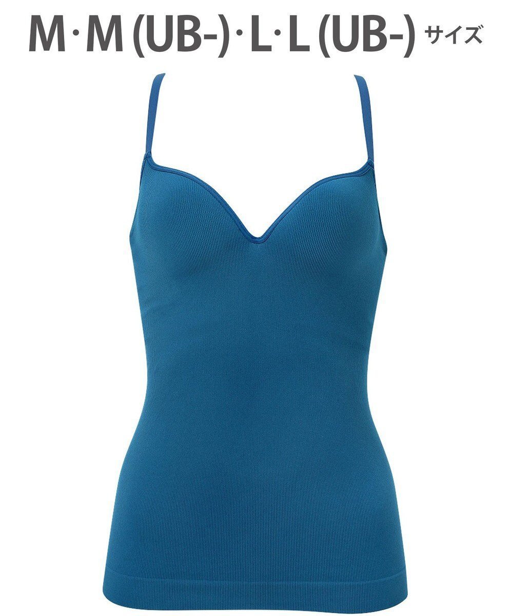 【ワコール/WACOAL】の【GOCOCi ゴコチ】 カップ付きインナー ぴったりフィット ズレにくい 洗濯機洗い可能(ネット使用) ブラキャミソール ブラトップ レディース ノンワイヤー UGG122 /ワコール インテリア・キッズ・メンズ・レディースファッション・服の通販 founy(ファニー) 　ファッション　Fashion　レディースファッション　Fashion for Women　トップス・カットソー　Cut & Sew Tops　ニット　Knit Tops & Sweaters　キャミソール&ノースリーブ　Camisoles & Sleeveless Tops　アンダー　Underwear Essentials　インナー　Innerwear　カッティング　Cutting Detail　キャミソール　Camisole, Spaghetti Strap Top　シンプル　Simple, Minimal　スタイリッシュ　Stylish, Fashionable　ストレート　Straight, Straight Cut　デニム　Denim, Jeans Material　フィット　Fit, Slim Fit　プリント　Print, Printed Pattern　モダン　Modern, Contemporary　ラップ　Wrap, Wrap Design　ワイヤー　Wire, Wired Bra　A/W・秋冬　Autumn/Winter　S/S・春夏　SS, Spring/Summer, Warm Season　夏　Summer　ブルー|ID: prp329100004863702 ipo3291000000036177985