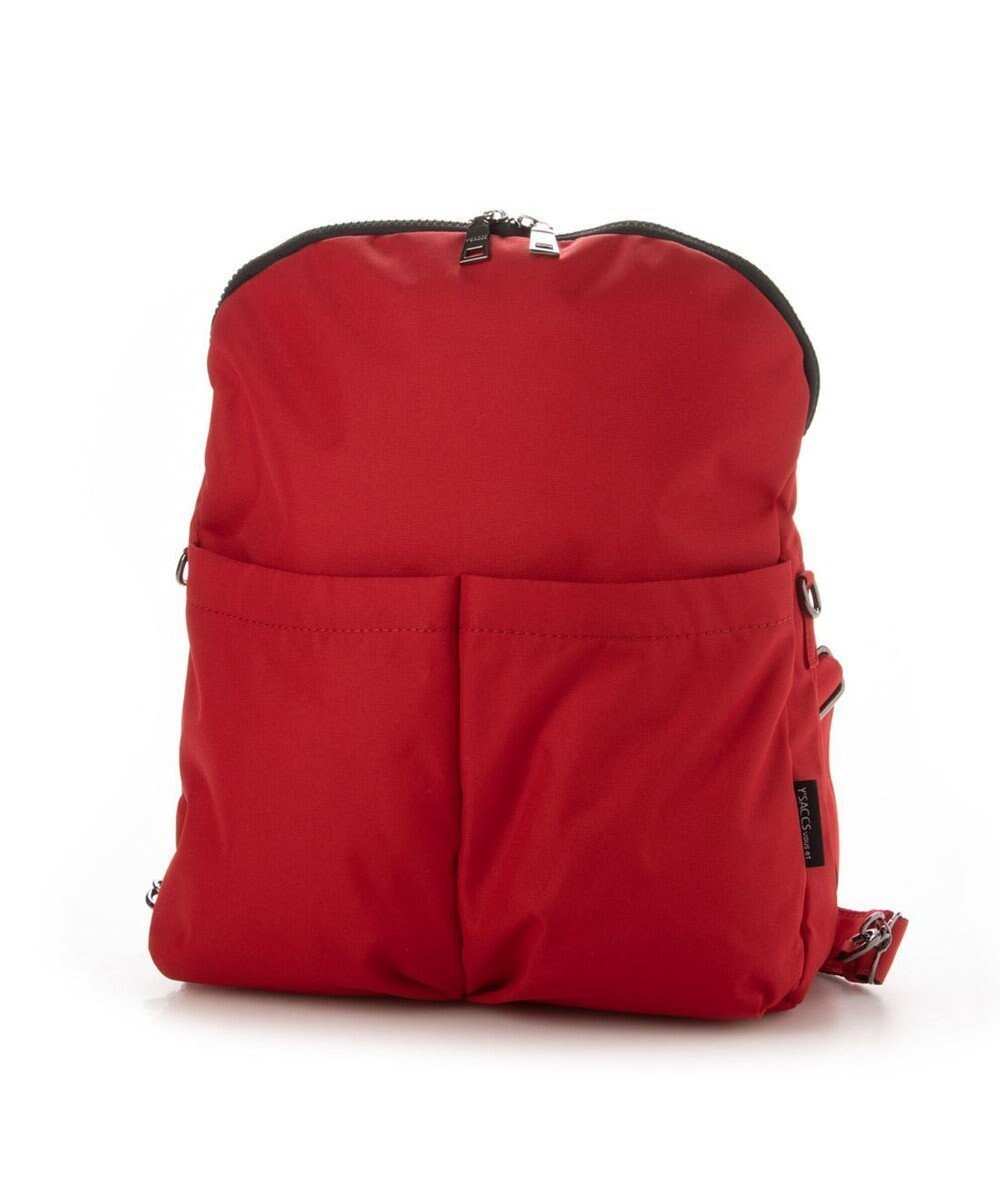【イザック/Y'SACCS】の【Y SACCS vous et】 フロントポケット2WAYバッグ インテリア・キッズ・メンズ・レディースファッション・服の通販 founy(ファニー) 　ファッション　Fashion　レディースファッション　Fashion for Women　バッグ　Bags　コンパクト　Compact, Small Size　シンプル　Simple, Minimal　トラベル　Travel, Travel Gear　フロント　Front, Front Design　ポケット　Pocket, Pocket Detail　リュック　Backpack, Rucksack　レッド|ID: prp329100004863707 ipo3291000000036178041