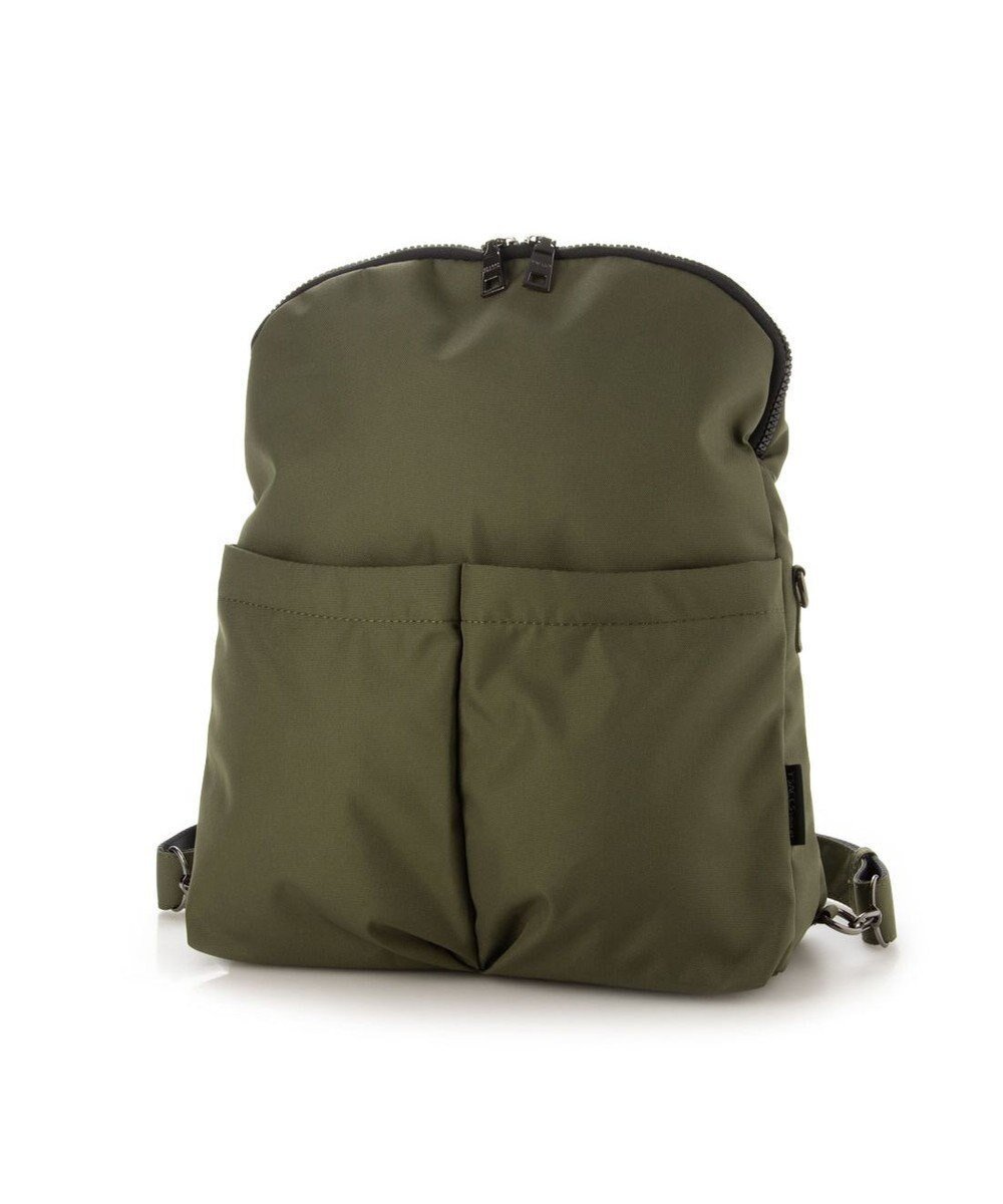 【イザック/Y'SACCS】の【Y SACCS vous et】 フロントポケット2WAYバッグ インテリア・キッズ・メンズ・レディースファッション・服の通販 founy(ファニー) 　ファッション　Fashion　レディースファッション　Fashion for Women　バッグ　Bags　コンパクト　Compact, Small Size　シンプル　Simple, Minimal　トラベル　Travel, Travel Gear　フロント　Front, Front Design　ポケット　Pocket, Pocket Detail　リュック　Backpack, Rucksack　カーキ|ID: prp329100004863707 ipo3291000000036178046