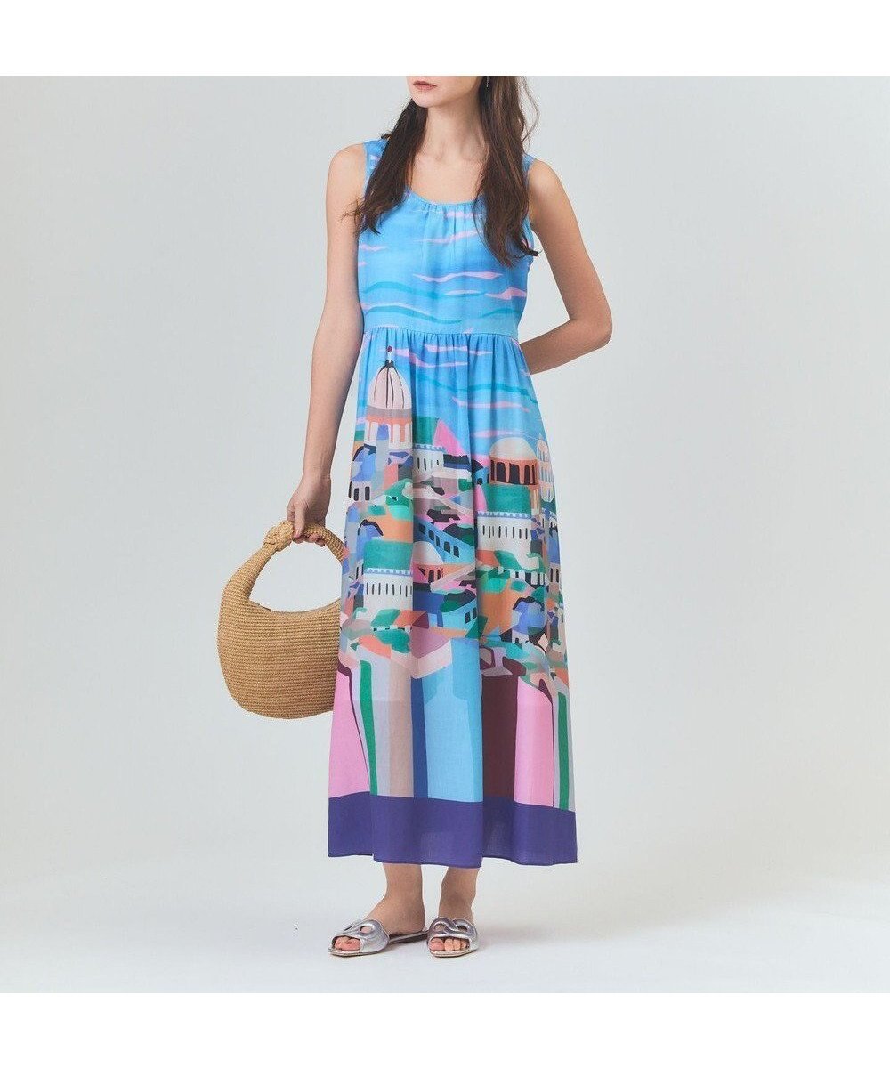 【グレース コンチネンタル/GRACE CONTINENTAL】のリゾートプリントマキシ インテリア・キッズ・メンズ・レディースファッション・服の通販 founy(ファニー) 　ファッション　Fashion　レディースファッション　Fashion for Women　ワンピース　Dresses　ドレス　Dress, One-Piece　パターン　Pattern, Design Print　フラワー　Flower, Floral　プリント　Print, Printed Pattern　マキシ　Maxi, Full Length　リゾート　Resort, Vacation Style　リボン　Ribbon, Bow　夏　Summer　春　Spring　S/S・春夏　SS, Spring/Summer, Warm Season　マルチ|ID: prp329100004863718 ipo3291000000036178330