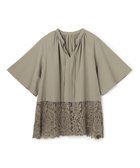 【アンフィーロ 自由区/UNFILO】のレースヘム ギャザーブラウス 人気、トレンドファッション・服の通販 founy(ファニー) ファッション Fashion レディースファッション Fashion for Women トップス・カットソー Cut & Sew Tops シャツ・ブラウス・オフィスカジュアル Elegant Blouses & Button-Ups おすすめ Recommended / Our Picks カーゴパンツ Cargo Pants, Utility Pants ギャザー Gathered, Ruffled スキッパー Skipper, Open Collar デニム Denim, Jeans Material ボトム Bottoms, Lower Wear レース Lace, Lace Fabric 夏 Summer 春 Spring S/S・春夏 SS, Spring/Summer, Warm Season thumbnail カーキ|ID: prp329100004863723 ipo3291000000036178423