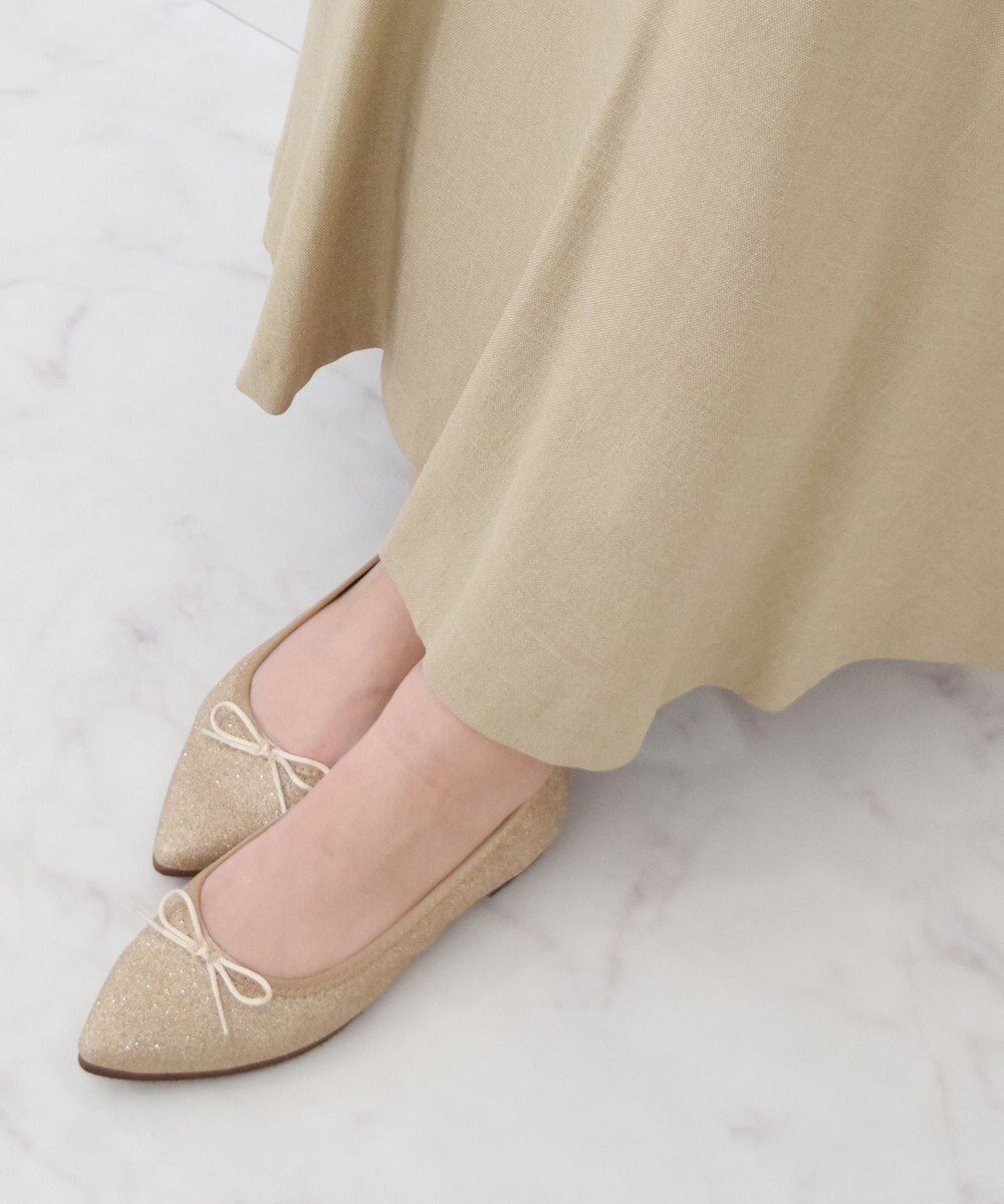 【ブリジット バーキン/Bridget Birkin】の【Bridget Birkin】ポインテッドトゥバレエシューズ インテリア・キッズ・メンズ・レディースファッション・服の通販 founy(ファニー) ファッション Fashion レディースファッション Fashion for Women シューズ Shoes, Footwear バレエ Ballet, Ballet Style リボン Ribbon, Bow エレガント 上品 Elegant ゴールド|ID: prp329100004864173 ipo3291000000036198736