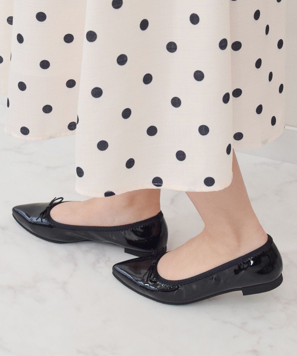 【ブリジット バーキン/Bridget Birkin】の【Bridget Birkin】ポインテッドトゥバレエシューズ インテリア・キッズ・メンズ・レディースファッション・服の通販 founy(ファニー) ファッション Fashion レディースファッション Fashion for Women シューズ Shoes, Footwear バレエ Ballet, Ballet Style リボン Ribbon, Bow エレガント 上品 Elegant ブラックエナメル|ID: prp329100004864173 ipo3291000000036198738