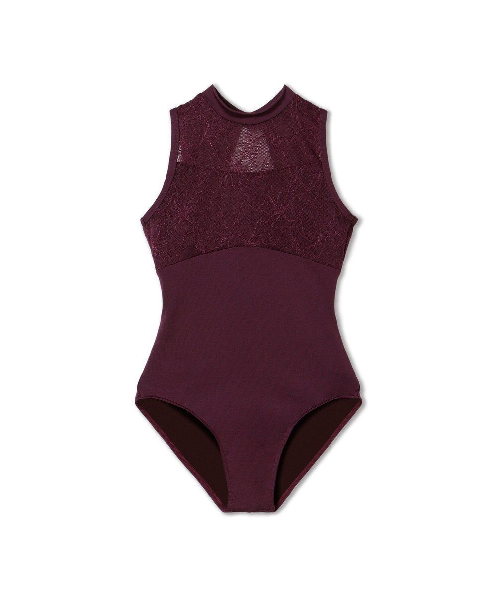 【チャコット/Chacott / KIDS】のハイネックレオタード インテリア・キッズ・メンズ・レディースファッション・服の通販 founy(ファニー) 　ファッション　Fashion　キッズファッション　Fashion for Kids　クール　Cool, Chic　ストレッチ　Stretch, Stretchy Fabric　ハイネック　High Neck, Mock Neck　ベーシック　Basic, Essential　レース　Lace, Lace Fabric　人気　Popular, Best Seller　秋　Autumn　プラム|ID: prp329100004864189 ipo3291000000036199023