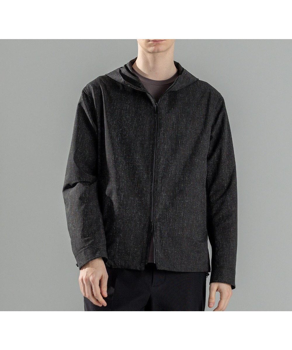 【ジョゼフ オム/JOSEPH HOMME / MEN】の新柄【シワになりにくい】クールドッツストレッチ ジップアップフードブルゾン インテリア・キッズ・メンズ・レディースファッション・服の通販 founy(ファニー) 　ファッション　Fashion　メンズファッション　Fashion for Men　アウター　Men's Coats Outerwear　ブルゾンジャケット / カジュアルアウター　Bomber Jackets & Blousons　ウォッシャブル　Machine Washable　ジャケット　Jacket, Outerwear　ストレッチ　Stretch, Stretchy Fabric　スポーツ　Sports, Activewear　ドローコード　Drawcord, Drawstring Cord　フロント　Front, Front Design　ブルゾン　Blouson, Bomber Jacket　プリント　Print, Printed Pattern　夏　Summer　春　Spring　S/S・春夏　SS, Spring/Summer, Warm Season　ブラック系|ID: prp329100004864221 ipo3291000000036199444