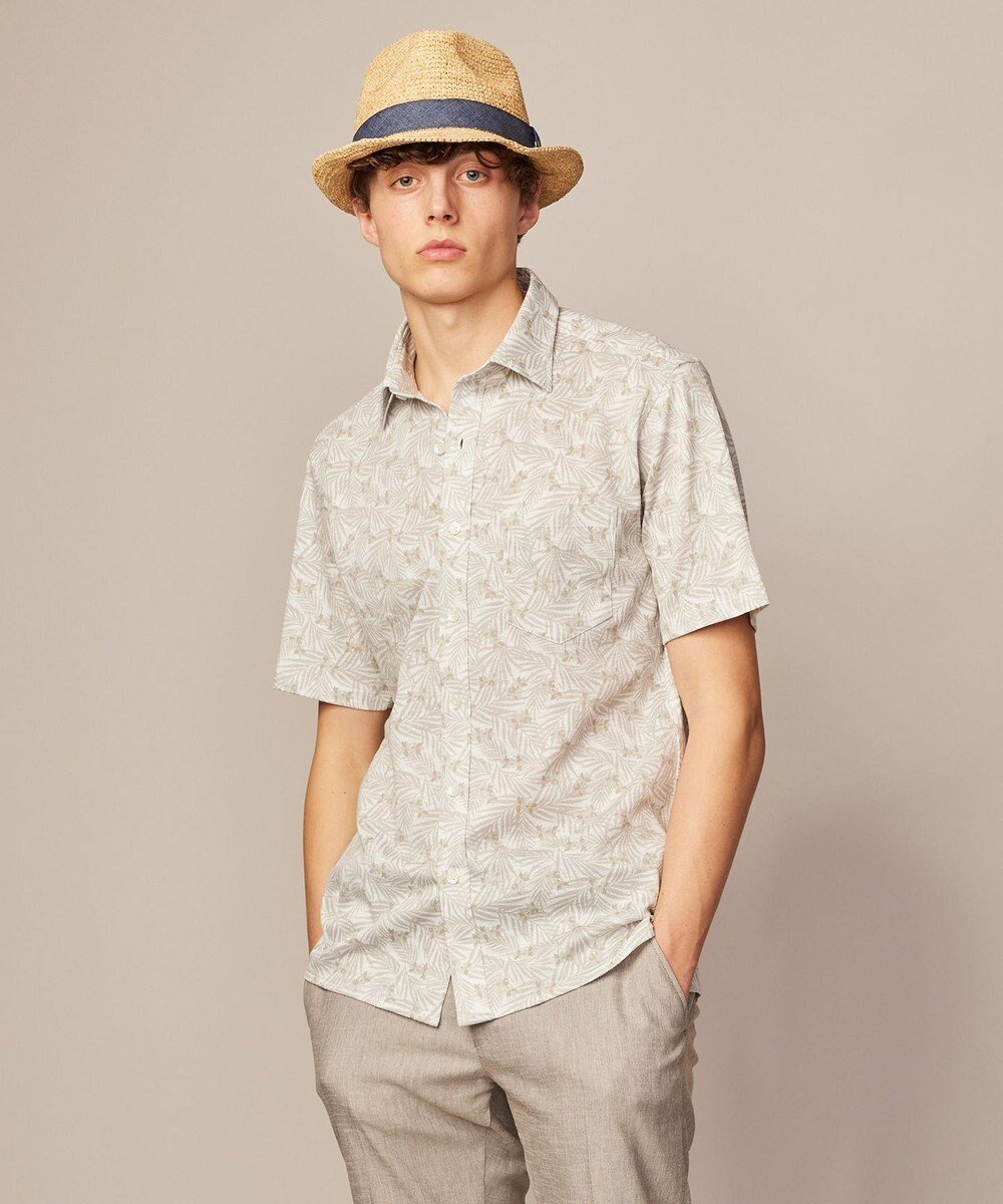 【ジョセフ アブード/JOSEPH ABBOUD / MEN】の【リネン素材/清涼感/吸水速乾】リネンハニカムプリント 半袖 シャツ 人気、トレンドファッション・服の通販 founy(ファニー) ファッション Fashion メンズファッション Fashion for Men トップス・カットソー Cut & Sew Tops メンズシャツ Shirts ジャケット Jacket, Outerwear フランス France, French プリント Print, Printed Pattern モチーフ Motif, Design Theme リゾート Resort, Vacation Style リネン Linen, Linen Fabric リーフ Leaf, Botanical Leaf 半袖 Short Sleeve, Half Sleeve 吸水 Absorbent, Quick-Dry 夏 Summer 春 Spring S/S・春夏 SS, Spring/Summer, Warm Season other-1|ID: prp329100004864231 ipo3291000000036199583