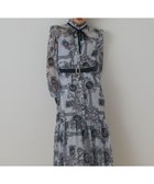 【グレース コンチネンタル/GRACE CONTINENTAL】のオーナメントフラワープリントワンピース 人気、トレンドファッション・服の通販 founy(ファニー) ファッション Fashion レディースファッション Fashion for Women ワンピース Dresses クラシカル Classical, Vintage-Inspired シフォン Chiffon, Lightweight Fabric バランス Balance, Style Balance フィット Fit, Slim Fit フラワー Flower, Floral フリル Frill, Ruffle フレア Flare, Flared プリント Print, Printed Pattern ベルベット Velvet, Velvety メタル Metal, Metal Parts リボン Ribbon, Bow A/W・秋冬 Autumn/Winter thumbnail ブルー|ID: prp329100004864259 ipo3291000000036200028