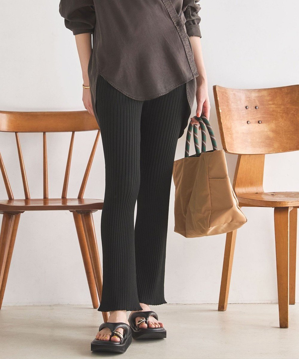 【23区/NIJYUSANKU】の【SLOW/一部店舗限定】ホールガーメント リブニット パンツ インテリア・キッズ・メンズ・レディースファッション・服の通販 founy(ファニー) 　ファッション　Fashion　レディースファッション　Fashion for Women　パンツ　Pants & Trousers　春　Spring　カーディガン　Cardigan, Knitwear　ストレッチ　Stretch, Stretchy Fabric　セットアップ　Set-Up, Coordinated Outfit　ホールガーメント　WholeGarment, Seamless Knit　ポケット　Pocket, Pocket Detail　リブニット　Rib Knit, Ribbed Knit　リラックス　Relax, Relaxed Fit　S/S・春夏　SS, Spring/Summer, Warm Season　おすすめ　Recommended / Our Picks　夏　Summer　エレガント 上品　Elegant　2026年　2026　ブラック系|ID: prp329100004864265 ipo3291000000036200191