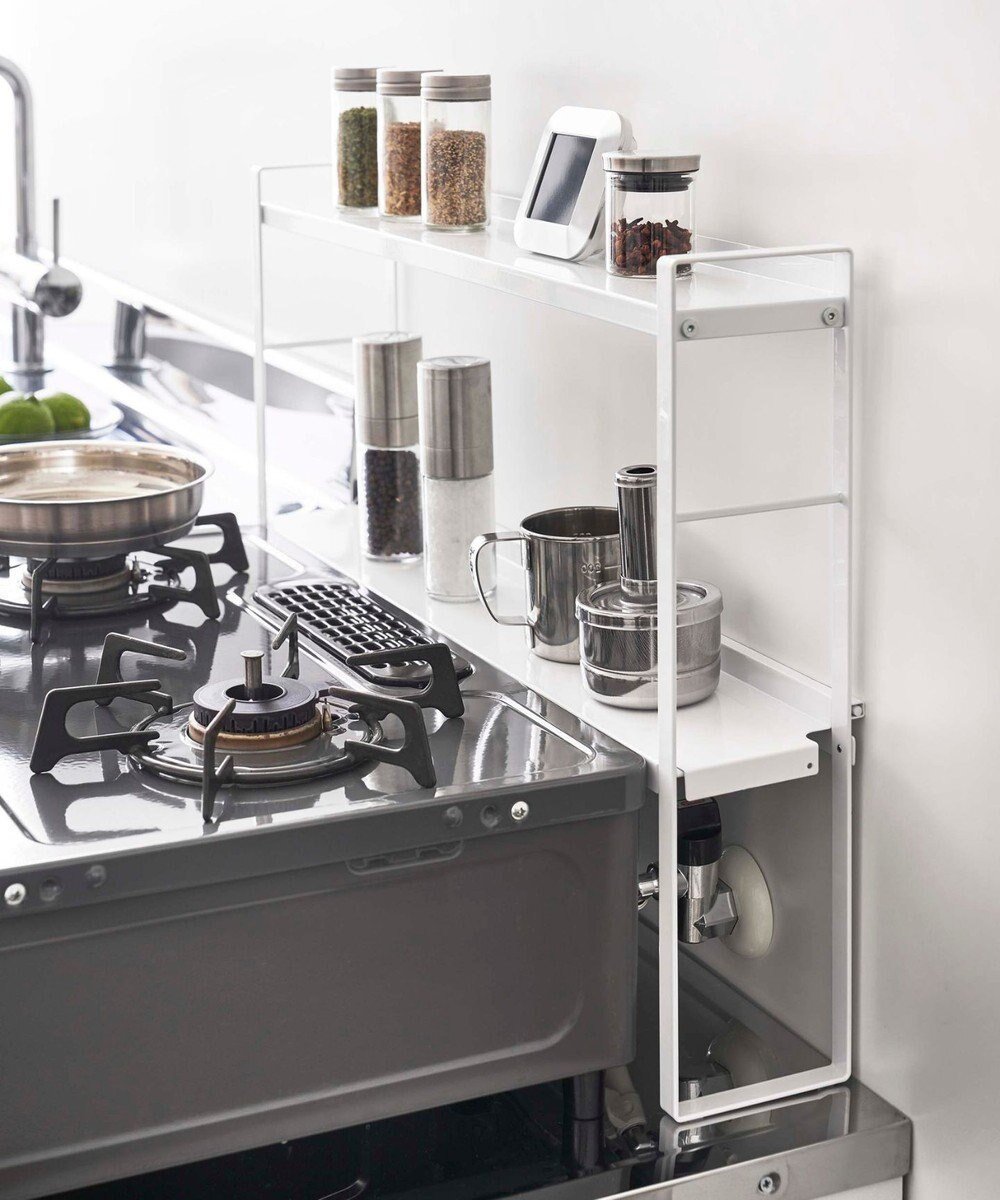 【タワー/tower】のコンロ奥隙間ラック タワー 2段 ホワイト インテリア・キッズ・メンズ・レディースファッション・服の通販 founy(ファニー) 　ファッション　Fashion　レディースファッション　Fashion for Women　ホワイト|ID: prp329100004864295 ipo3291000000036200734