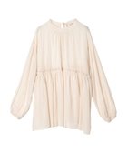 【クラフトスタンダードブティック/CRAFT STANDARD BOUTIQUE】の後リボン切替ギャザーチュニックブラウス Light Beige|ID: prp329100004864312 ipo3291000000036201182