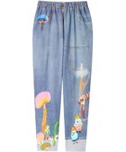 【ツモリチサト スリープ/tsumori chisato SLEEP】のツモリチサト ボトムス 綿100%(本体) ミニ裏毛素材 長ズボン レディース UOX587 /ワコール 人気、トレンドファッション・服の通販 founy(ファニー) ファッション Fashion レディースファッション Fashion for Women デニム Denim, Jeans Material パジャマ Pajamas, Sleepwear プリント Print, Printed Pattern ボトム Bottoms, Lower Wear ポケット Pocket, Pocket Detail thumbnail ブルー|ID: prp329100004864320 ipo3291000000036201358