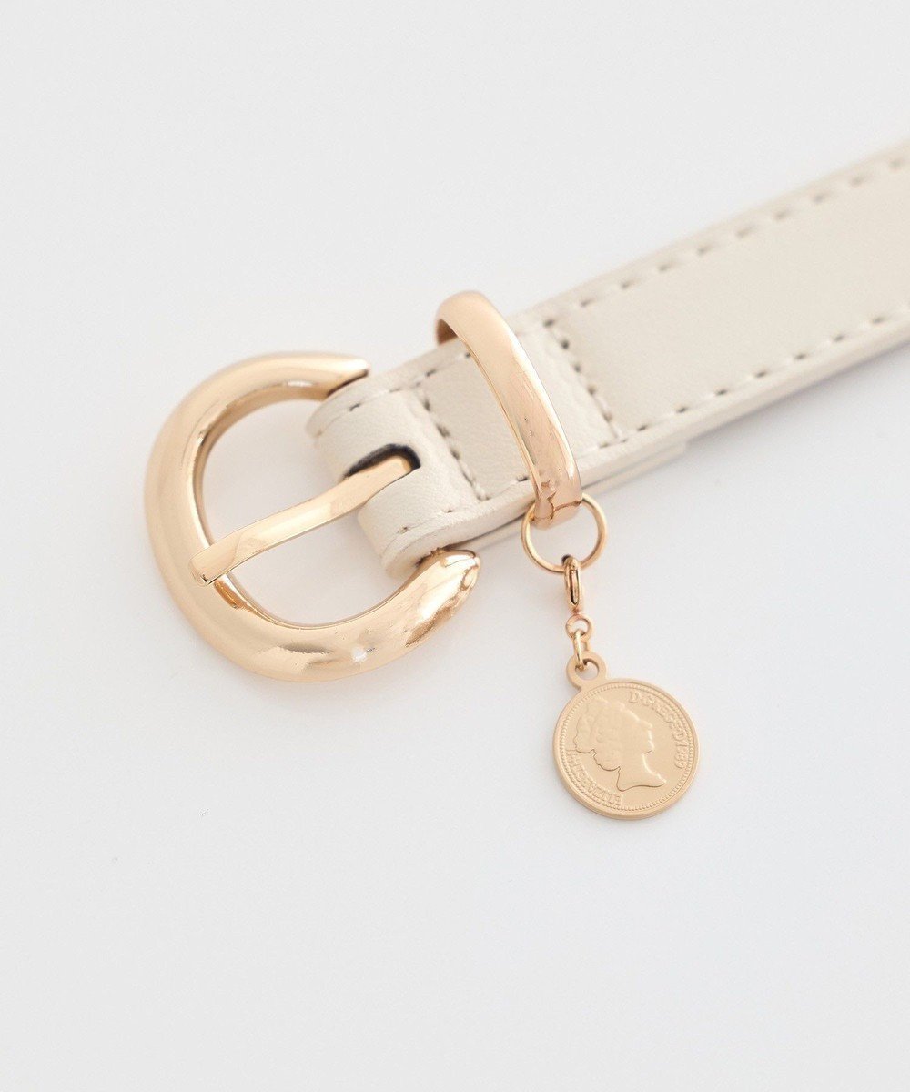 【アースミュージックアンドエコロジー/earth music&ecology】のコインベルト インテリア・キッズ・メンズ・レディースファッション・服の通販 founy(ファニー) 　ファッション　Fashion　レディースファッション　Fashion for Women　ベルト&ウエストマーク　Belts & Waist Accessories　コイン　Coin, Coin Design　シンプル　Simple, Minimal　チャーム　Charm, Pendant　デニム　Denim, Jeans Material　フェイクレザー　Faux Leather, PU Leather　エレガント 上品　Elegant　Off White|ID: prp329100004864322 ipo3291000000036201393