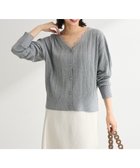【グリーンパークス/Green Parks】のレースドッキングニットカーディガン Gray Mixture|ID: prp329100004864363 ipo3291000000036202015