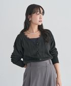 【グリーンパークス/Green Parks】のレースドッキングニットカーディガン Black|ID: prp329100004864363 ipo3291000000036202017