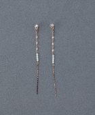 【フィービィー/phoebe】の〈金属アレルギー対応〉ルミナスビジューセラミックポストピアス 揺れピアス/パール シャンパンゴールド|ID: prp329100004864379 ipo3291000000036202170