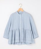 【組曲/KUMIKYOKU】の【先行予約】エンブロイダリーレーススタンドネック ブラウス 人気、トレンドファッション・服の通販 founy(ファニー) ファッション Fashion レディースファッション Fashion for Women トップス・カットソー Cut & Sew Tops シャツ・ブラウス・オフィスカジュアル Elegant Blouses & Button-Ups アイレット Eyelet Lace 春 Spring ギャザー Gathered, Ruffled スキッパー Skipper, Open Collar ノースリーブ Sleeveless, No-Sleeve ボーダー Border, Stripe 羽織 Haori, Light Jacket レース Lace, Lace Fabric S/S・春夏 SS, Spring/Summer, Warm Season 夏 Summer thumbnail クラウディブルー系|ID: prp329100004864388 ipo3291000000036202246