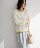 【グリーンパークス/Green Parks】のヘンリーネックレイヤードニットプルオーバー 人気、トレンドファッション・服の通販 founy(ファニー) ファッション Fashion レディースファッション Fashion for Women トップス・カットソー Cut & Sew Tops ニット Knit Tops & Sweaters カジュアルプルオーバー・ニットトップス Pullovers & Knit Tops / Casual Pullovers 春 Spring セーター Sweater, Knitwear デニム Denim, Jeans Material ポケット Pocket, Pocket Detail ワイド Wide, Wide Fit S/S・春夏 SS, Spring/Summer, Warm Season 夏 Summer エレガント 上品 Elegant thumbnail White|ID: prp329100004864394 ipo3291000000036202335