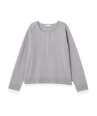 【グリーンパークス/Green Parks】のヘンリーネックレイヤードニットプルオーバー 人気、トレンドファッション・服の通販 founy(ファニー) ファッション Fashion レディースファッション Fashion for Women トップス・カットソー Cut & Sew Tops ニット Knit Tops & Sweaters カジュアルプルオーバー・ニットトップス Pullovers & Knit Tops / Casual Pullovers 春 Spring セーター Sweater, Knitwear デニム Denim, Jeans Material ポケット Pocket, Pocket Detail ワイド Wide, Wide Fit S/S・春夏 SS, Spring/Summer, Warm Season 夏 Summer エレガント 上品 Elegant thumbnail Gray|ID: prp329100004864394 ipo3291000000036202337