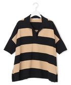 【アイシービー/iCB】の【先行予約】VIS/NYハイゲージ 半袖ボーダーポロニット 人気、トレンドファッション・服の通販 founy(ファニー) ファッション Fashion レディースファッション Fashion for Women トップス・カットソー Cut & Sew Tops ニット Knit Tops & Sweaters 春 Spring スキッパー Skipper, Open Collar ストレッチ Stretch, Stretchy Fabric ストレート Straight, Straight Cut スポーティ Sporty, Casual Athletic セーター Sweater, Knitwear トレンド Trend, Trending Now 人気 Popular, Best Seller 半袖 Short Sleeve, Half Sleeve リラックス Relax, Relaxed Fit S/S・春夏 SS, Spring/Summer, Warm Season 夏 Summer エレガント 上品 Elegant 2026年 2026 thumbnail ベージュ×ブラックボーダー|ID: prp329100004864397 ipo3291000000036202383