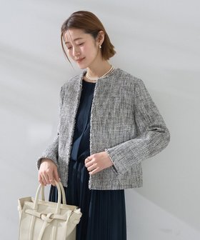 【イェッカ ヴェッカ/YECCA VECCA】のツイードジャケット(1) 人気、トレンドファッション・服の通販 founy(ファニー) ファッション Fashion レディースファッション Fashion for Women アウター Coat / Outerwear Collection レディースジャケット・軽アウター Jackets ノーカラージャケット / シンプル上品コーデ Collarless Jackets 春 Spring カットソー Cut and Sewn Top ジャケット Jacket, Outerwear ツイード Twill, Twill Weave デニム Denim, Jeans Material バランス Balance, Style Balance フォーマル Formal, Dressy ポケット Pocket, Pocket Detail S/S・春夏 SS, Spring/Summer, Warm Season 夏 Summer エレガント 上品 Elegant |ID:prp329100004864399