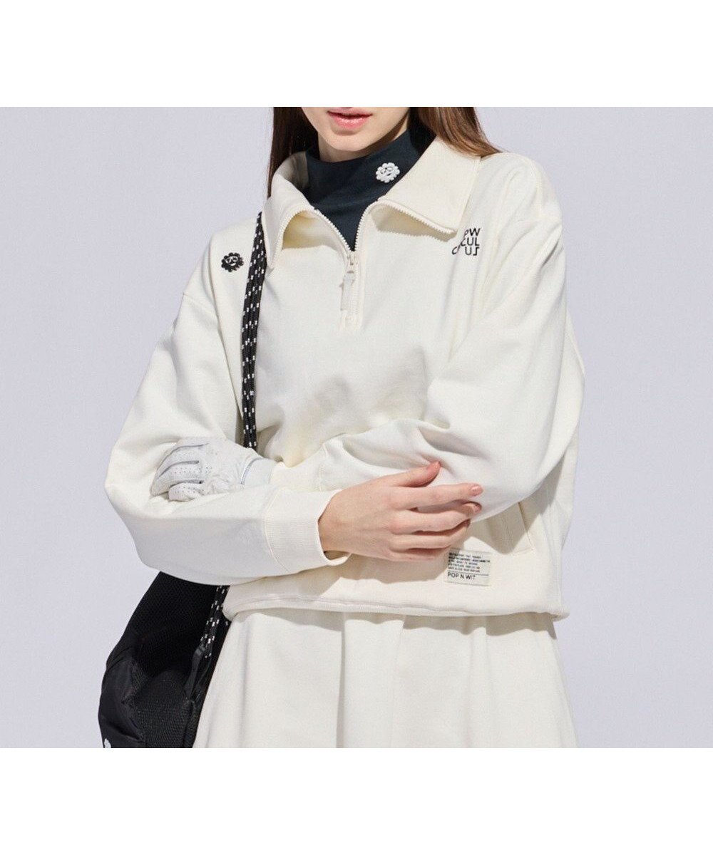 【ピーダブリュサーキュラス/PW CIRCULUS】の【WOMEN】ハーフジップ 裏毛スウェットトップス ゴルフウェア レディース 人気、トレンドファッション・服の通販 founy(ファニー) 　ファッション　Fashion　レディースファッション　Fashion for Women　トップス・カットソー　Cut & Sew Tops　レディースパーカー・カジュアルフーディー　Casual Hoodies & Sweatshirts　スウェット・クルーネックトップス　Sweatshirts & Crewnecks / Relaxed Fit Sweat Tops　ゴルフ　Golf　ジップ　Zip, Zipper　スウェット / スエット　Sweatshirt, Sweatwear　スタンド　Stand Collar, Upright Stand　セットアップ　Set-Up, Coordinated Outfit　トレンド　Trend, Trending Now　モックネック　Mock Neck, Short Turtleneck　夏　Summer　春　Spring　S/S・春夏　SS, Spring/Summer, Warm Season　 other-1|ID: prp329100004864412 ipo3291000000036202573