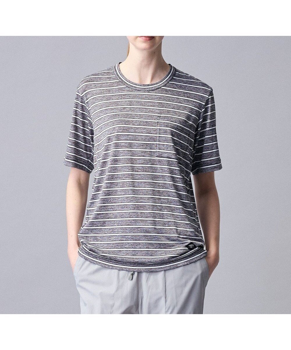 【ジョセフ アブード マウンテン/JOSEPH ABBOUD MOUNTAIN】のクールスキンボーダー Tシャツ 人気、トレンドファッション・服の通販 founy(ファニー) 　ファッション　Fashion　レディースファッション　Fashion for Women　トップス・カットソー　Cut & Sew Tops　シャツ・ブラウス・オフィスカジュアル　Elegant Blouses & Button-Ups　ロングTシャツ・Tシャツ　Longline T-Shirts & Tees　カットソー・ベーシックTシャツ　Cut-and-Sewn Tops / Stretch Tees & Basics　インナー　Innerwear　春　Spring　カットソー　Cut and Sewn Top　吸水　Absorbent, Quick-Dry　軽量　Lightweight, Ultra Light　ジャケット　Jacket, Outerwear　ストレッチ　Stretch, Stretchy Fabric　スマート　Smart, Elegant　ボーダー　Border, Stripe　メランジ　Melange, Mixed Yarn　リラックス　Relax, Relaxed Fit　S/S・春夏　SS, Spring/Summer, Warm Season　おすすめ　Recommended / Our Picks　夏　Summer　ビジネス 仕事 通勤　Business / Work / Commuting　 other-1|ID: prp329100004864416 ipo3291000000036202633