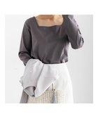 【テチチ/Te chichi】の前後2WAYネックデザインロンT《2026 spring catalog item》 人気、トレンドファッション・服の通販 founy(ファニー) ファッション Fashion レディースファッション Fashion for Women トップス・カットソー Cut & Sew Tops シャツ・ブラウス・オフィスカジュアル Elegant Blouses & Button-Ups ロングTシャツ・Tシャツ Longline T-Shirts & Tees カットソー・ベーシックTシャツ Cut-and-Sewn Tops / Stretch Tees & Basics 2026年 2026 カットソー Cut and Sewn Top ジャケット Jacket, Outerwear スクエア Square, Square Shape ロング Long, Long-Length エレガント 上品 Elegant 夏 Summer S/S・春夏 SS, Spring/Summer, Warm Season A/W・秋冬 Autumn/Winter ビジネス 仕事 通勤 Business / Work / Commuting thumbnail グレー|ID: prp329100004864426 ipo3291000000036202798