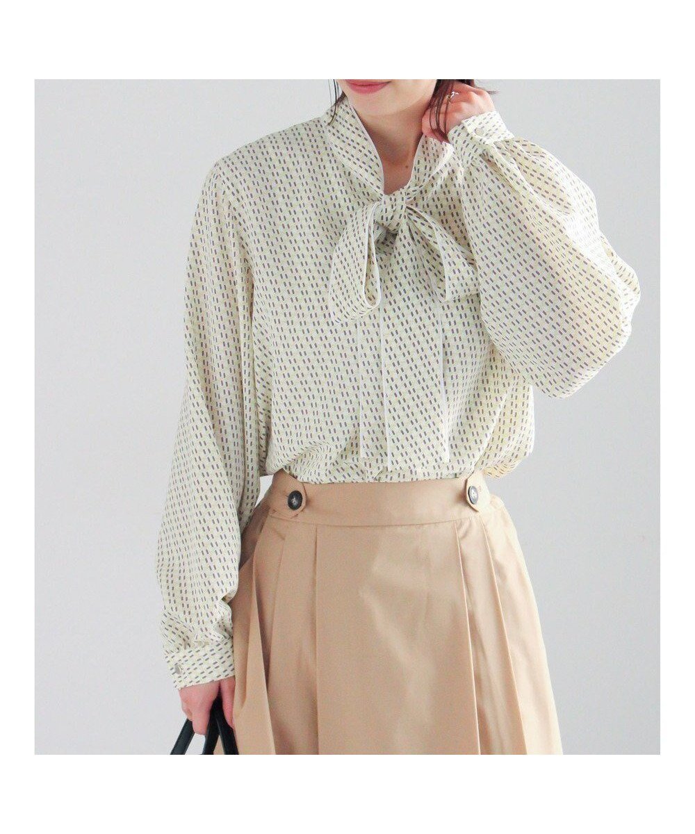 【テチチ/Te chichi】のパターンアソートボウタイブラウス《2026 spring catalog item》 インテリア・キッズ・メンズ・レディースファッション・服の通販 founy(ファニー) 　ファッション　Fashion　レディースファッション　Fashion for Women　トップス・カットソー　Cut & Sew Tops　シャツ・ブラウス・オフィスカジュアル　Elegant Blouses & Button-Ups　2026年　2026　おすすめ　Recommended / Our Picks　ジャケット　Jacket, Outerwear　ダウン　Down, Puffer　デニム　Denim, Jeans Material　ドット　Polka Dot, Dot Pattern　エレガント 上品　Elegant　夏　Summer　S/S・春夏　SS, Spring/Summer, Warm Season　A/W・秋冬　Autumn/Winter　イエロー|ID: prp329100004864436 ipo3291000000036202950