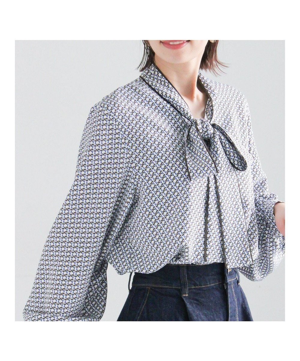 【テチチ/Te chichi】のパターンアソートボウタイブラウス《2026 spring catalog item》 インテリア・キッズ・メンズ・レディースファッション・服の通販 founy(ファニー) 　ファッション　Fashion　レディースファッション　Fashion for Women　トップス・カットソー　Cut & Sew Tops　シャツ・ブラウス・オフィスカジュアル　Elegant Blouses & Button-Ups　2026年　2026　おすすめ　Recommended / Our Picks　ジャケット　Jacket, Outerwear　ダウン　Down, Puffer　デニム　Denim, Jeans Material　ドット　Polka Dot, Dot Pattern　エレガント 上品　Elegant　夏　Summer　S/S・春夏　SS, Spring/Summer, Warm Season　A/W・秋冬　Autumn/Winter　ブルー|ID: prp329100004864436 ipo3291000000036202952