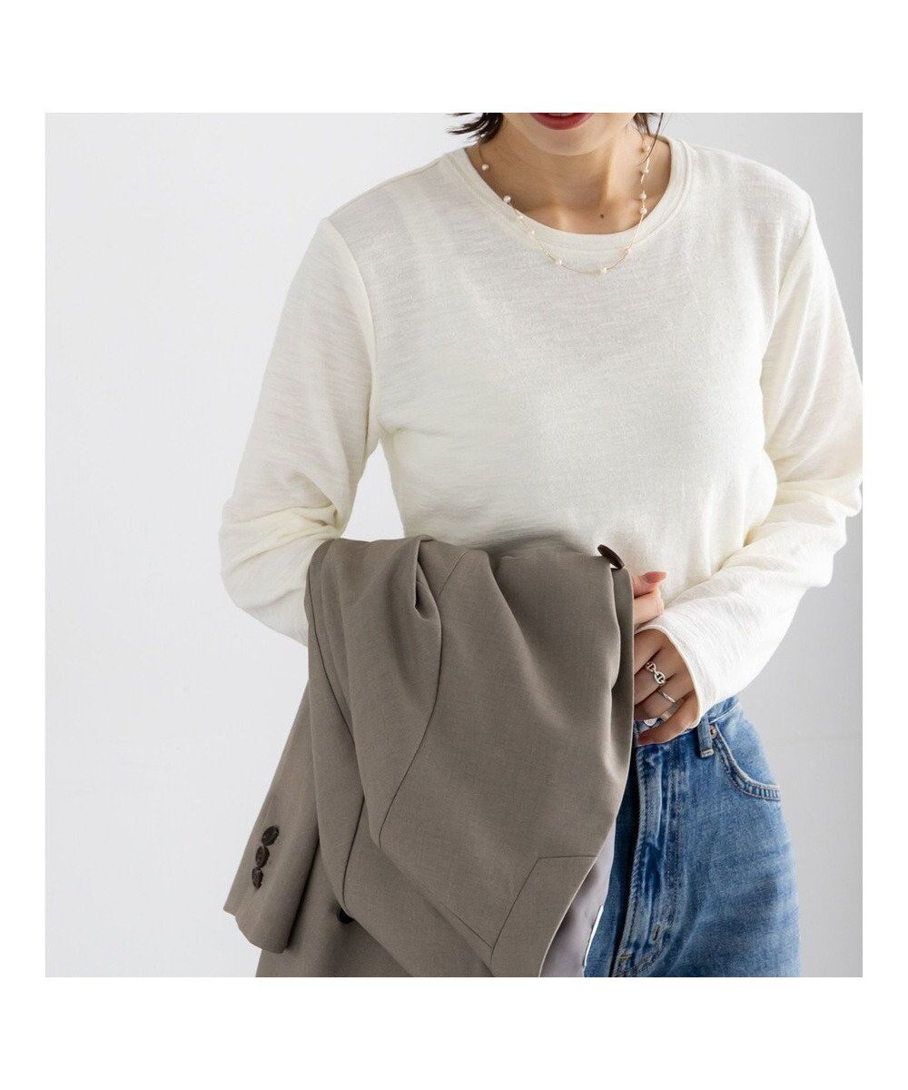 【テチチ/Te chichi】のスラブ天竺プルオーバー 人気、トレンドファッション・服の通販 founy(ファニー) ファッション Fashion レディースファッション Fashion for Women トップス・カットソー Cut & Sew Tops シャツ・ブラウス・オフィスカジュアル Elegant Blouses & Button-Ups ロングTシャツ・Tシャツ Longline T-Shirts & Tees カジュアルプルオーバー・ニットトップス Pullovers & Knit Tops / Casual Pullovers カットソー・ベーシックTシャツ Cut-and-Sewn Tops / Stretch Tees & Basics インナー Innerwear カットソー Cut and Sewn Top カーディガン Cardigan, Knitwear シンプル Simple, Minimal ジャケット Jacket, Outerwear デニム Denim, Jeans Material ベーシック Basic, Essential 夏 Summer S/S・春夏 SS, Spring/Summer, Warm Season A/W・秋冬 Autumn/Winter 長袖 Long Sleeve, Full Sleeve other-1|ID: prp329100004864439 ipo3291000000036202998