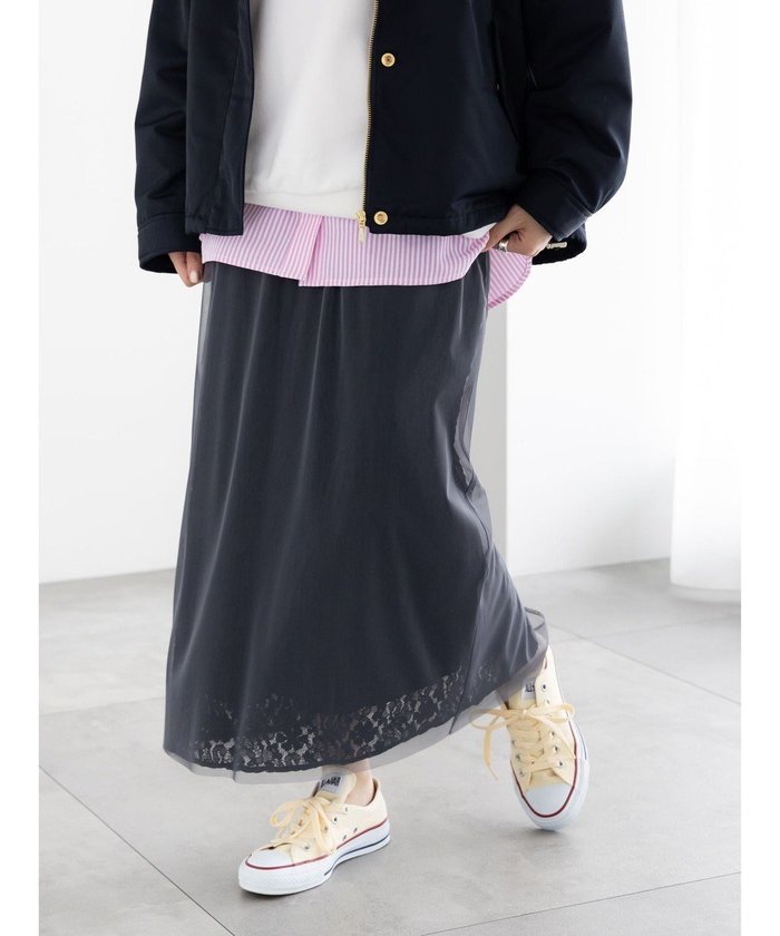 【テチチ/Te chichi】のレース×チュールレイヤードスカート インテリア・キッズ・メンズ・レディースファッション・服の通販 founy(ファニー) https://founy.com/ ファッション Fashion レディースファッション Fashion for Women スカート Skirts おすすめ Recommended / Our Picks シンプル Simple, Minimal ジャケット Jacket, Outerwear ストレート Straight, Straight Cut チュール Tulip, Tulip Motif フェミニン Feminine, Girly レース Lace, Lace Fabric エレガント 上品 Elegant 夏 Summer S/S・春夏 SS, Spring/Summer, Warm Season A/W・秋冬 Autumn/Winter |ID: prp329100004864446 ipo3291000000036203110