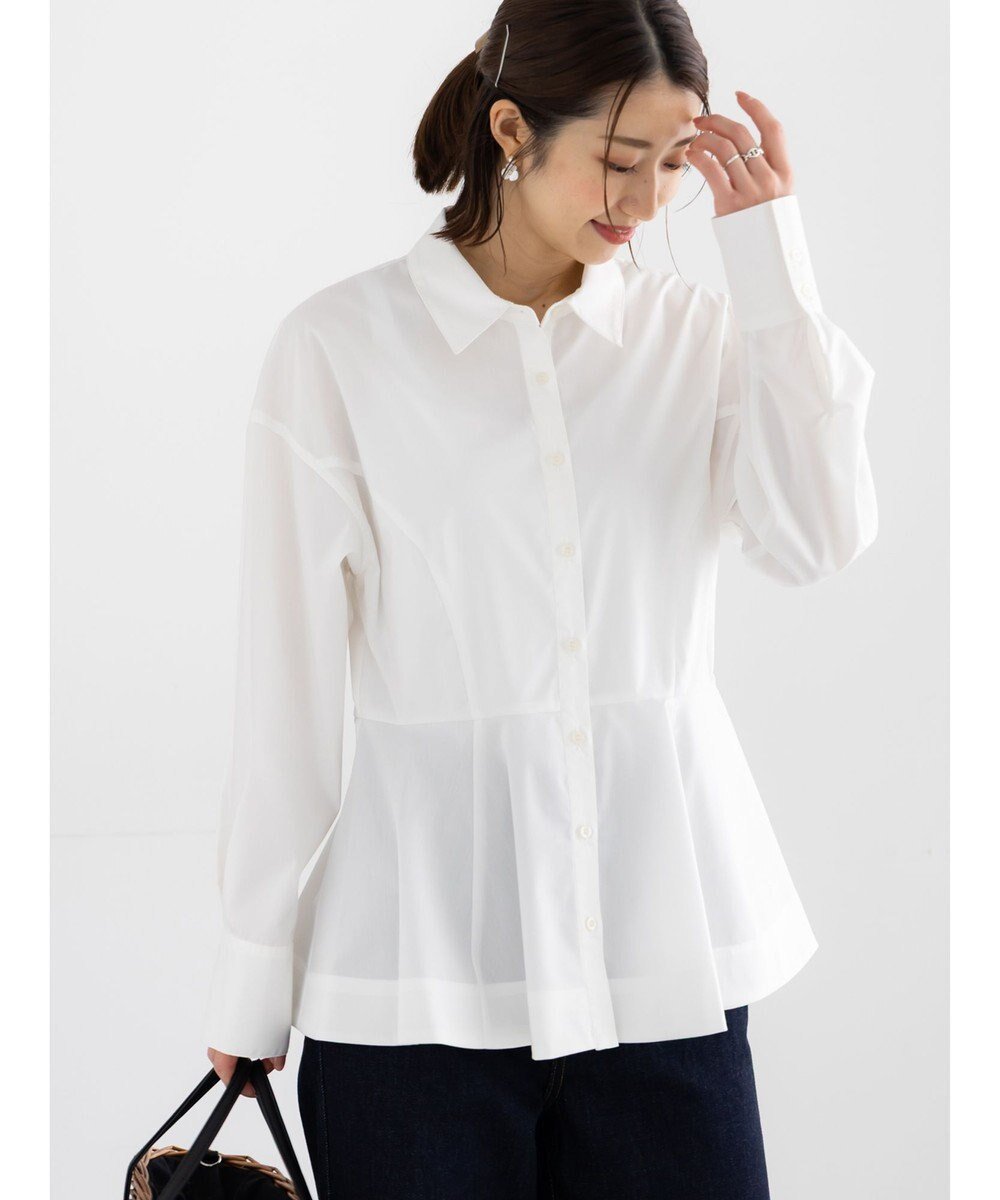 【テチチ/Te chichi】のペプラムシャツ インテリア・キッズ・メンズ・レディースファッション・服の通販 founy(ファニー) 　ファッション　Fashion　レディースファッション　Fashion for Women　トップス・カットソー　Cut & Sew Tops　シャツ・ブラウス・オフィスカジュアル　Elegant Blouses & Button-Ups　おすすめ　Recommended / Our Picks　ダウン　Down, Puffer　デニム　Denim, Jeans Material　フィット　Fit, Slim Fit　ペプラム　Peplum, Flared Hem　リラックス　Relax, Relaxed Fit　エレガント 上品　Elegant　夏　Summer　春　Spring　S/S・春夏　SS, Spring/Summer, Warm Season　A/W・秋冬　Autumn/Winter　オフホワイト|ID: prp329100004864447 ipo3291000000036203126