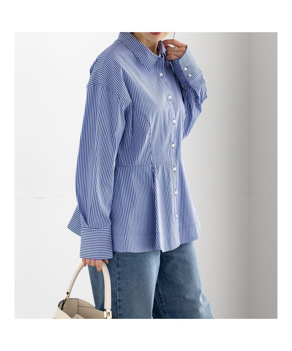 【テチチ/Te chichi】のペプラムシャツ インテリア・キッズ・メンズ・レディースファッション・服の通販 founy(ファニー) 　ファッション　Fashion　レディースファッション　Fashion for Women　トップス・カットソー　Cut & Sew Tops　シャツ・ブラウス・オフィスカジュアル　Elegant Blouses & Button-Ups　おすすめ　Recommended / Our Picks　ダウン　Down, Puffer　デニム　Denim, Jeans Material　フィット　Fit, Slim Fit　ペプラム　Peplum, Flared Hem　リラックス　Relax, Relaxed Fit　エレガント 上品　Elegant　夏　Summer　春　Spring　S/S・春夏　SS, Spring/Summer, Warm Season　A/W・秋冬　Autumn/Winter　ネイビー|ID: prp329100004864447 ipo3291000000036203130