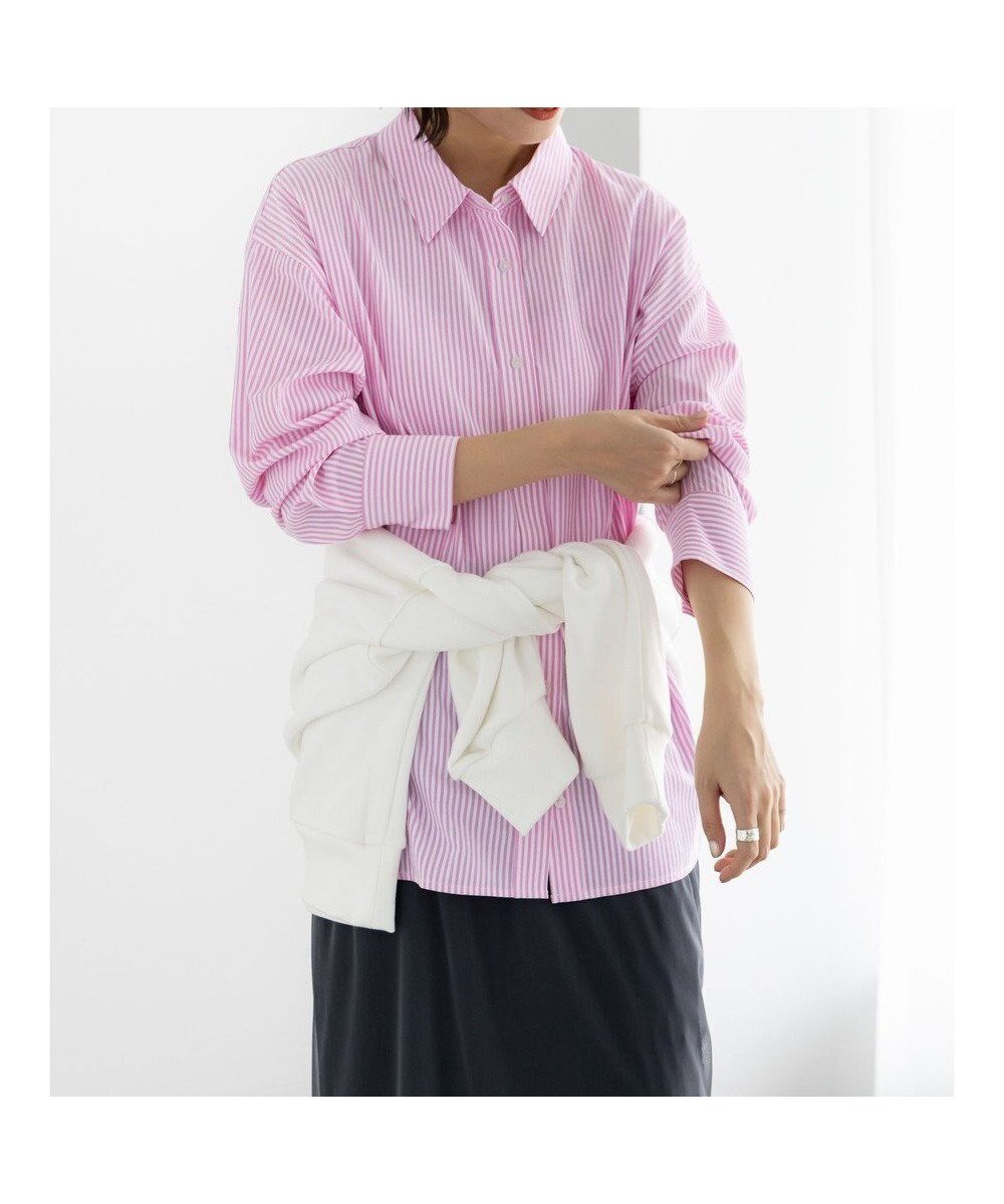 【テチチ/Te chichi】のオーバーサイズシャツ インテリア・キッズ・メンズ・レディースファッション・服の通販 founy(ファニー) 　ファッション　Fashion　レディースファッション　Fashion for Women　トップス・カットソー　Cut & Sew Tops　シャツ・ブラウス・オフィスカジュアル　Elegant Blouses & Button-Ups　トレンド　Trend, Trending Now　リラックス　Relax, Relaxed Fit　夏　Summer　S/S・春夏　SS, Spring/Summer, Warm Season　A/W・秋冬　Autumn/Winter　長袖　Long Sleeve, Full Sleeve　ピンク|ID: prp329100004864448 ipo3291000000036203144