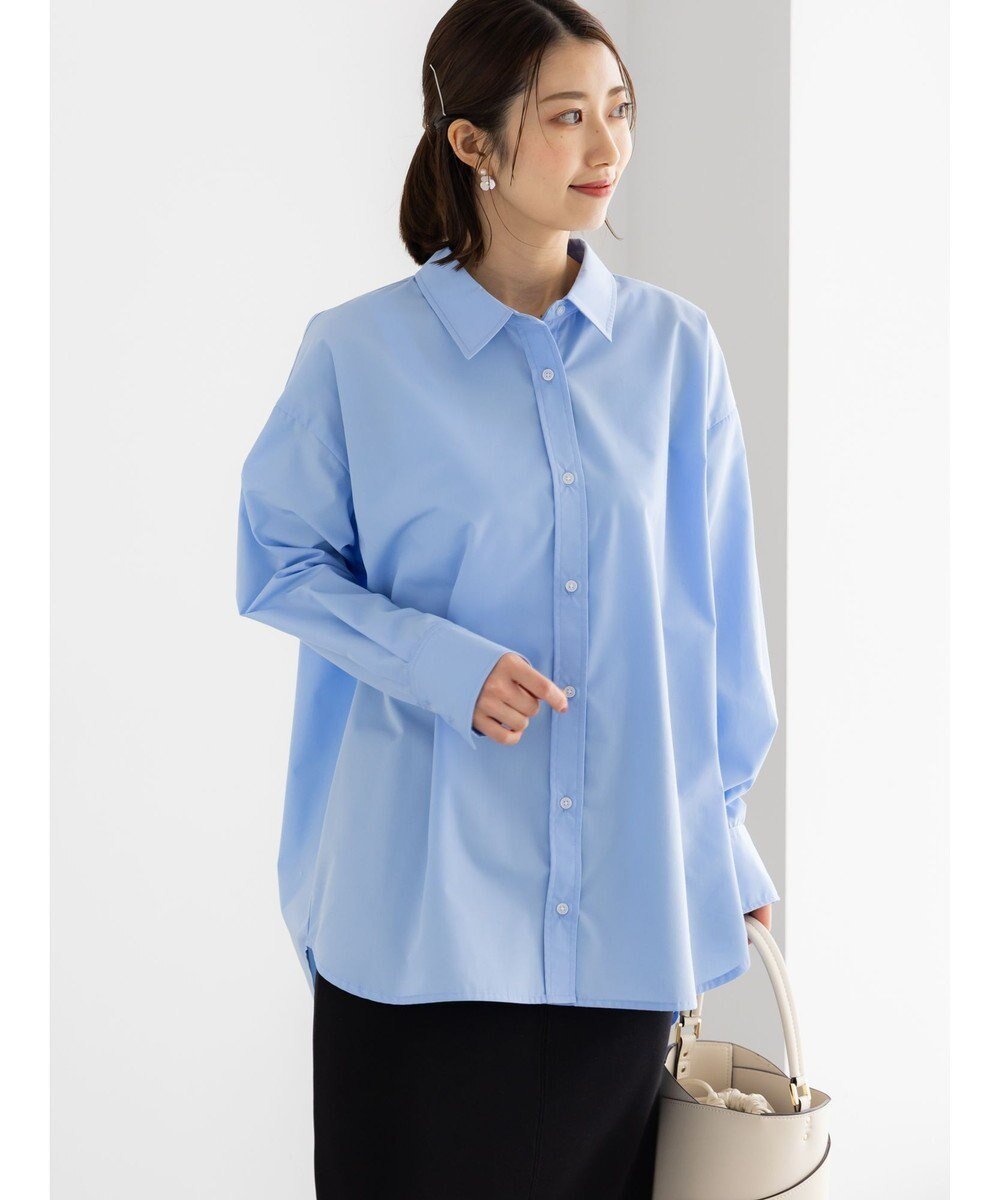 【テチチ/Te chichi】のオーバーサイズシャツ インテリア・キッズ・メンズ・レディースファッション・服の通販 founy(ファニー) 　ファッション　Fashion　レディースファッション　Fashion for Women　トップス・カットソー　Cut & Sew Tops　シャツ・ブラウス・オフィスカジュアル　Elegant Blouses & Button-Ups　トレンド　Trend, Trending Now　リラックス　Relax, Relaxed Fit　夏　Summer　S/S・春夏　SS, Spring/Summer, Warm Season　A/W・秋冬　Autumn/Winter　長袖　Long Sleeve, Full Sleeve　サックスブルー|ID: prp329100004864448 ipo3291000000036203146