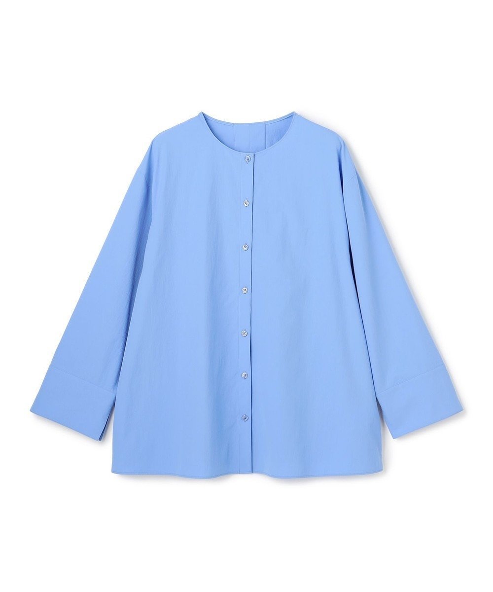【アンフィーロ 自由区/UNFILO】の【WEB限定カラー】バックリボン イージーケアシャツ インテリア・キッズ・メンズ・レディースファッション・服の通販 founy(ファニー) 　ファッション　Fashion　レディースファッション　Fashion for Women　トップス・カットソー　Cut & Sew Tops　シャツ・ブラウス・オフィスカジュアル　Elegant Blouses & Button-Ups　春　Spring　ストレッチ　Stretch, Stretchy Fabric　スリーブ　Sleeve, Long Sleeve / Short Sleeve　ダブル　Double, Double-Breasted　ビンテージ　Vintage, Retro Style　リボン　Ribbon, Bow　ワイド　Wide, Wide Fit　S/S・春夏　SS, Spring/Summer, Warm Season　夏　Summer　ブルー|ID: prp329100004864451 ipo3291000000036203201