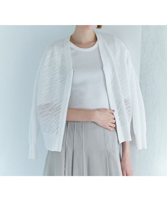 【アイシービー/iCB】のシアージャカード ニットブルゾン インテリア・キッズ・メンズ・レディースファッション・服の通販 founy(ファニー) https://founy.com/ ファッション Fashion レディースファッション Fashion for Women アウター Coat / Outerwear Collection レディースジャケット・軽アウター Jackets ブルゾンジャケット・スポーティアウター Blouson Jackets 春 Spring 洗える Machine Washable シンプル Simple, Minimal ジップ Zip, Zipper ジャケット Jacket, Outerwear デコルテ Décolleté, Neckline ブルゾン Blouson, Bomber Jacket 羽織 Haori, Light Jacket リネン Linen, Linen Fabric S/S・春夏 SS, Spring/Summer, Warm Season 夏 Summer 2026年 2026 |ID: prp329100004864461 ipo3291000000036263067